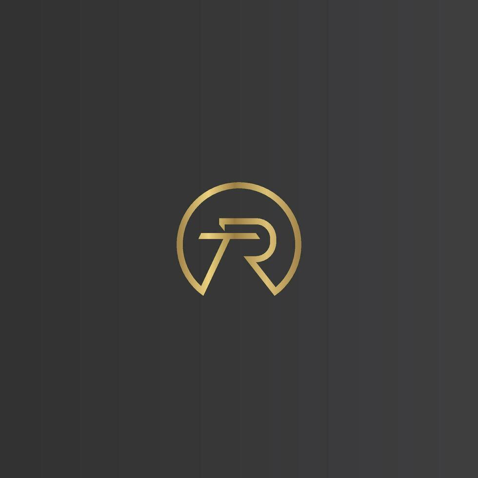 Alphabet Initials logo RT, TR, T and R vector