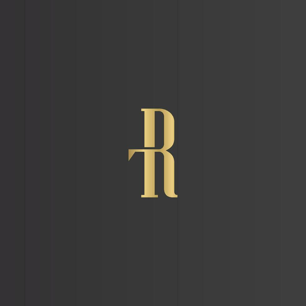 Alphabet Initials logo RT, TR, T and R vector