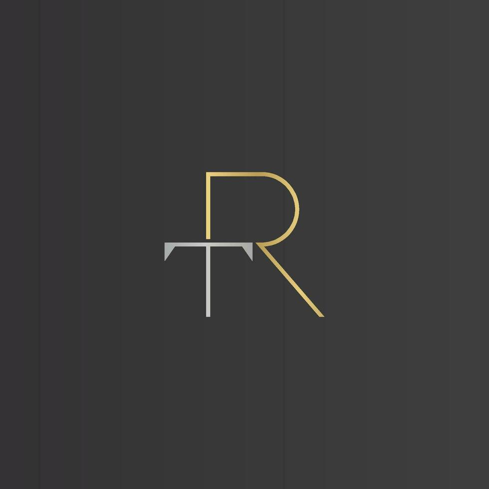 Alphabet Initials logo RT, TR, T and R vector