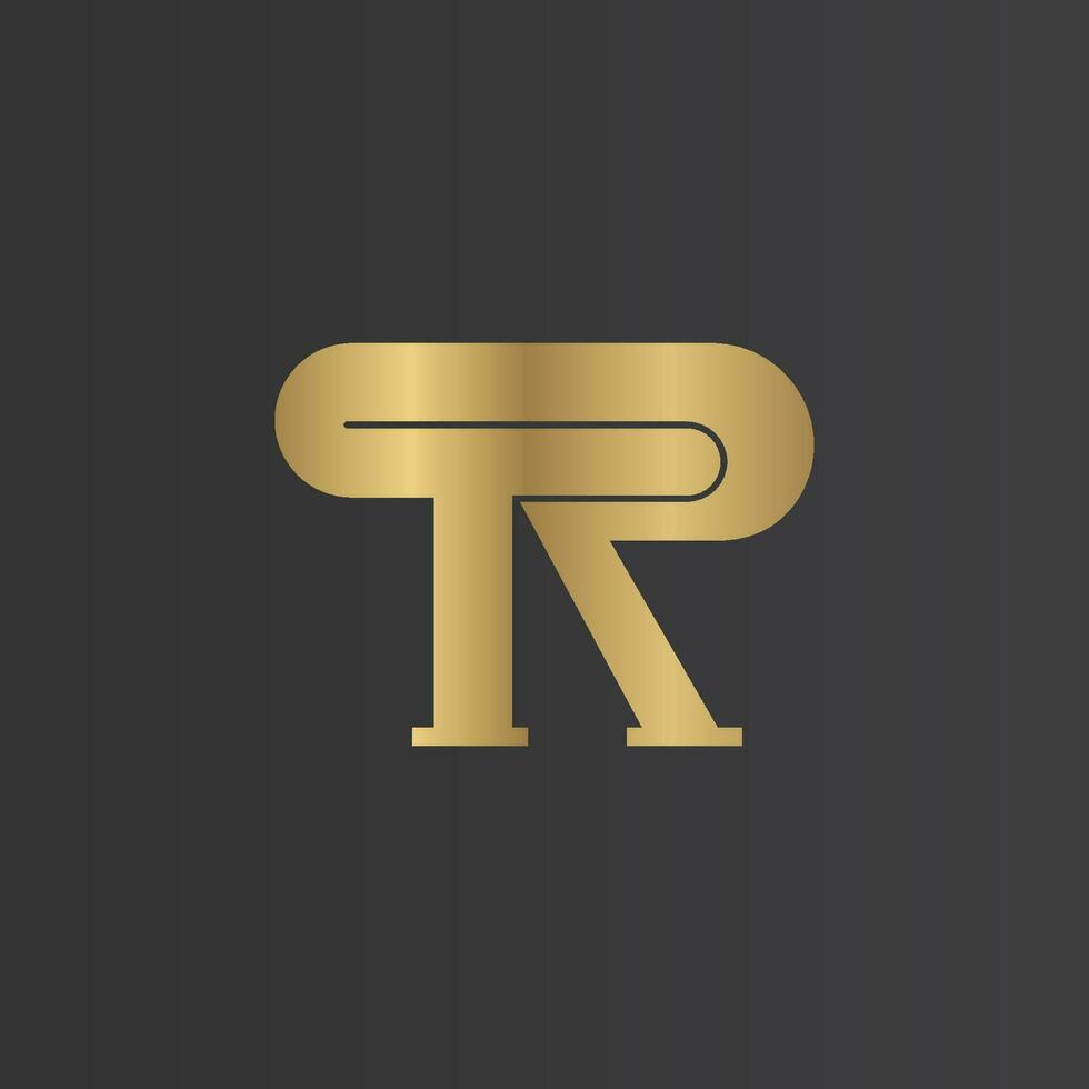 Alphabet Initials logo RT, TR, T and R vector