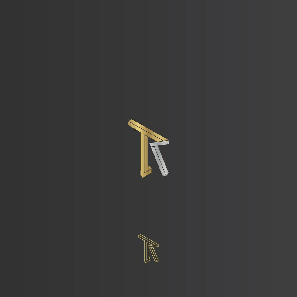 Alphabet Initials logo RT, TR, T and R vector