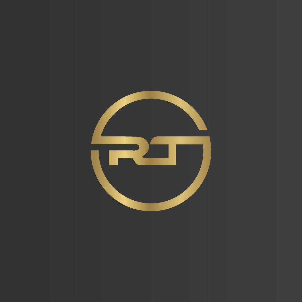 Alphabet Initials logo RT, TR, T and R vector