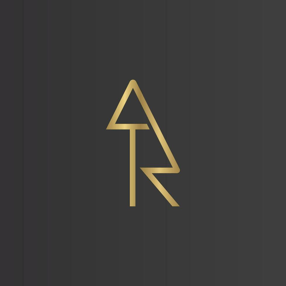 Alphabet Initials logo RT, TR, T and R vector