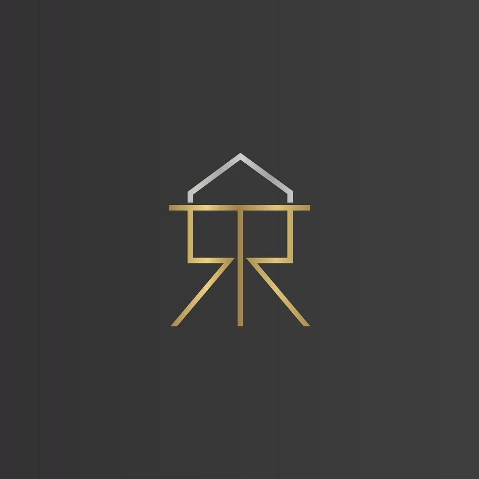 Alphabet Initials logo RT, TR, T and R vector
