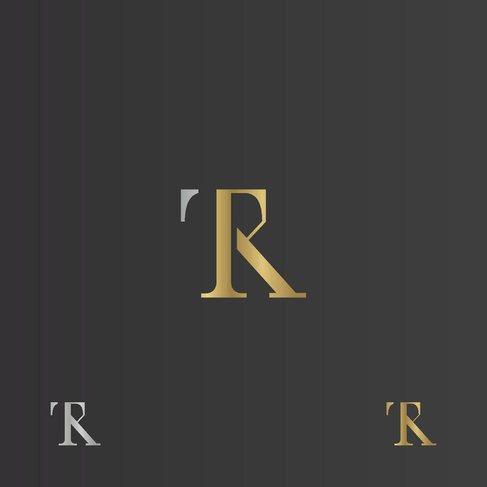 Alphabet Initials logo RT, TR, T and R vector