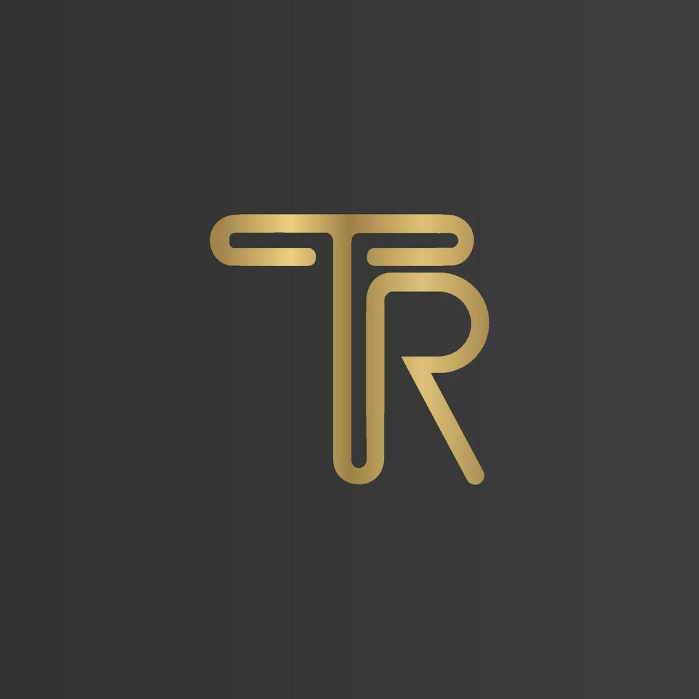 Alphabet Initials logo RT, TR, T and R vector