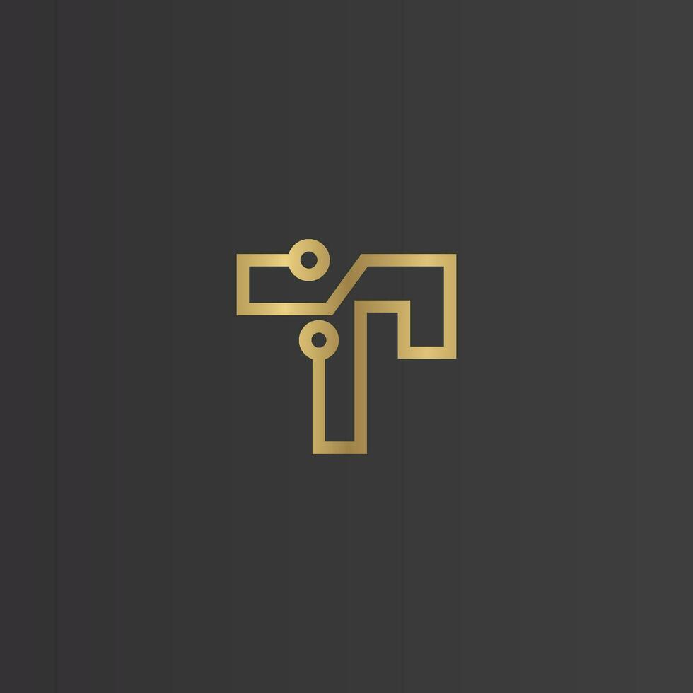 Alphabet Initials logo RT, TR, T and R vector