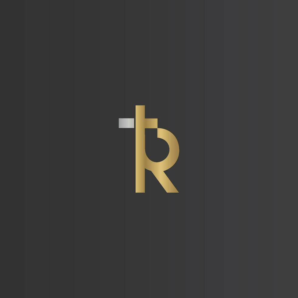 Alphabet Initials logo RT, TR, T and R vector