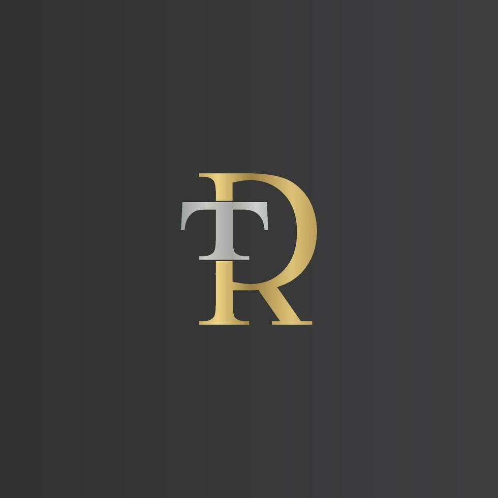 Alphabet Initials logo RT, TR, T and R vector