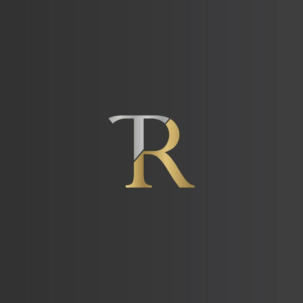 Alphabet Initials logo RT, TR, T and R vector