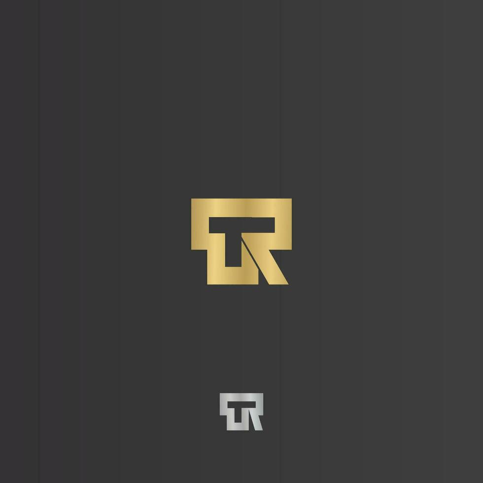 Alphabet Initials logo RT, TR, T and R vector