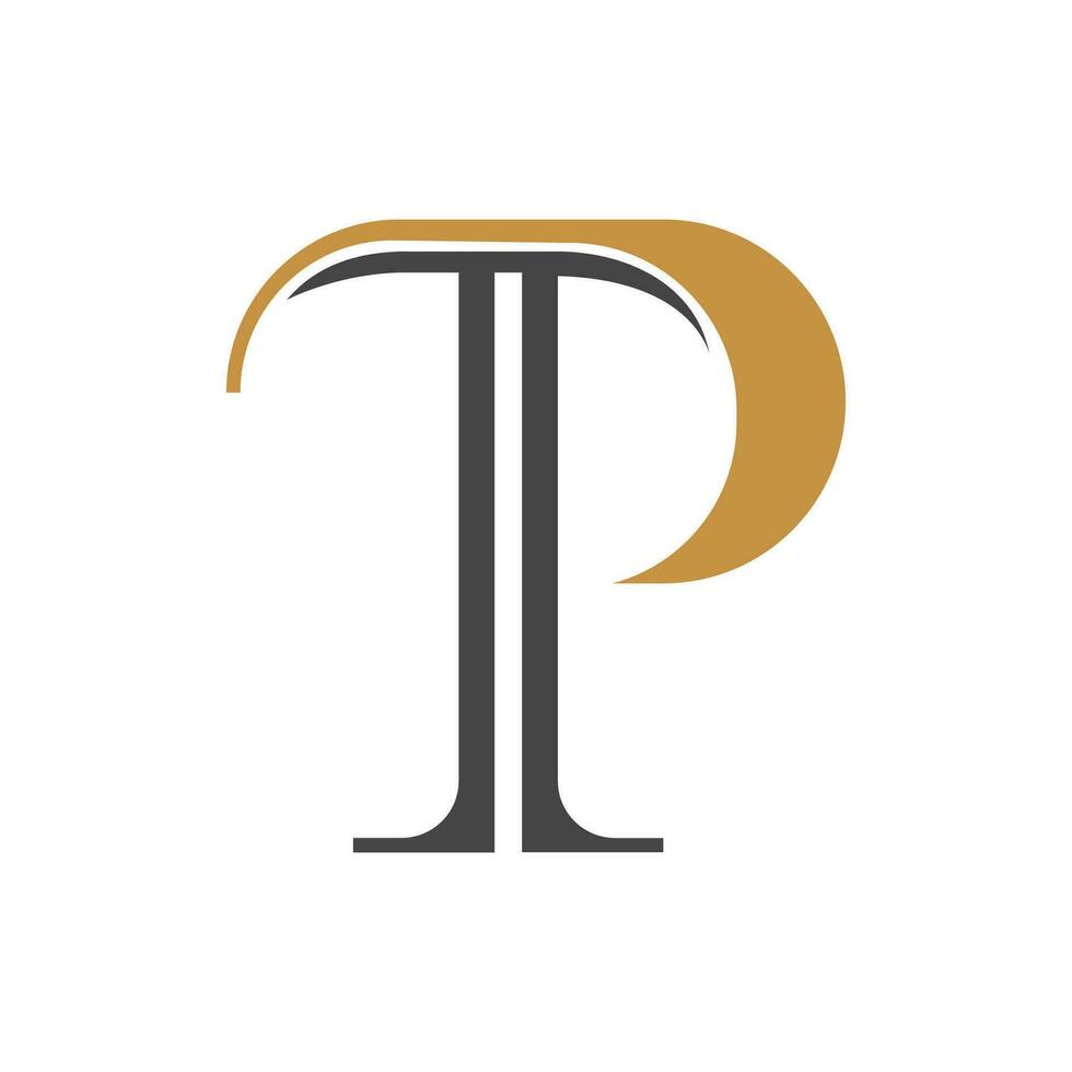 Creative abstract letter pt logo design. Linked letter tp logo design. vector