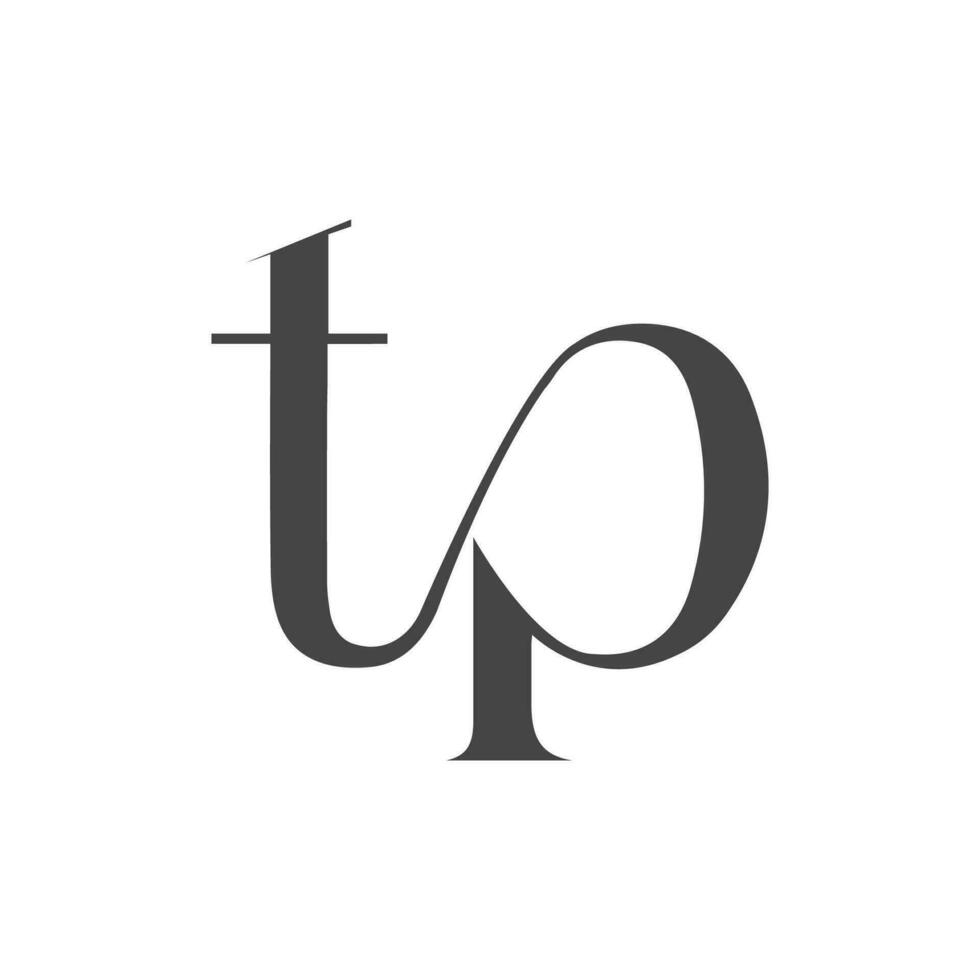 Creative abstract letter pt logo design. Linked letter tp logo design. vector