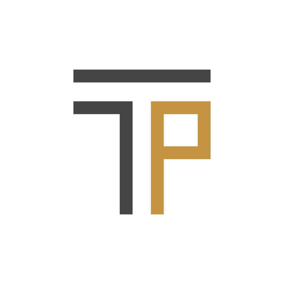 Creative abstract letter pt logo design. Linked letter tp logo design. vector