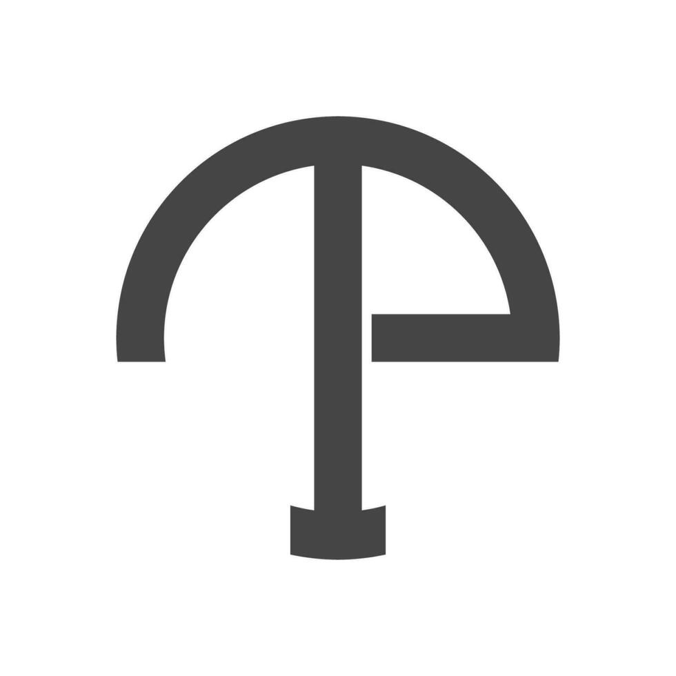 Creative abstract letter pt logo design. Linked letter tp logo design. vector