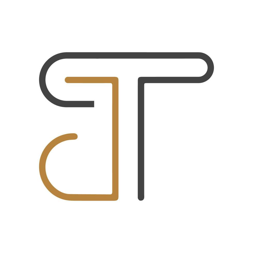 Initial tj letter logo vector template design. Creative abstract letter jt logo design. Linked letter jt logo design.