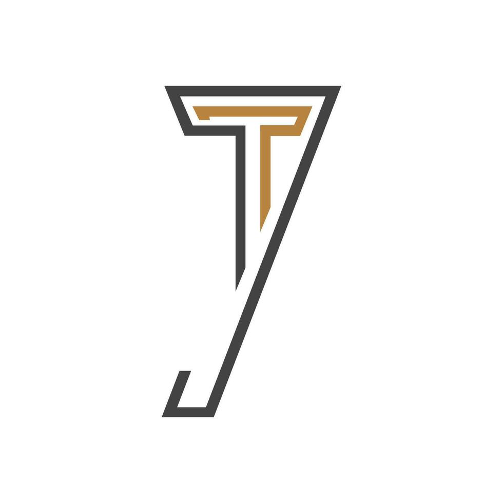 Initial tj letter logo vector template design. Creative abstract letter jt logo design. Linked letter jt logo design.