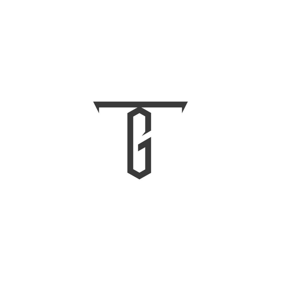 Alphabet letters Initials Monogram logo GT, TG, G and T vector