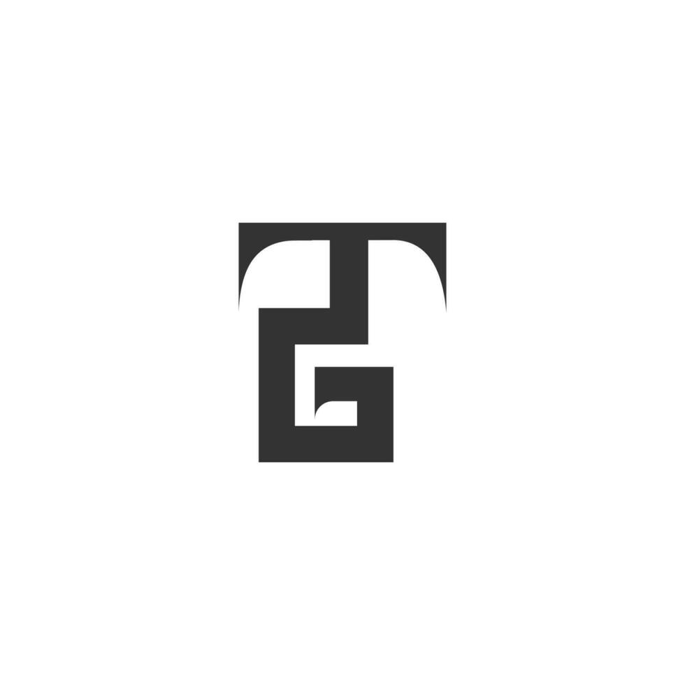 Alphabet letters Initials Monogram logo GT, TG, G and T vector