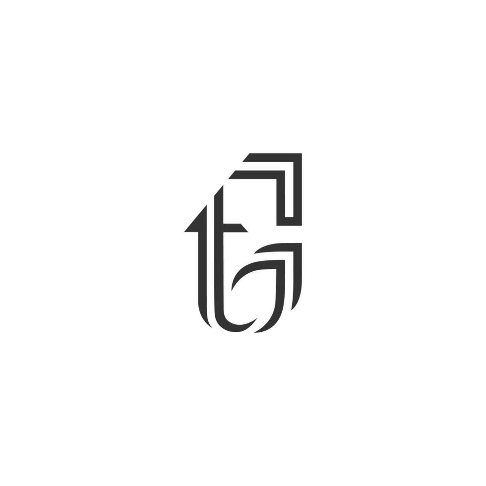 Alphabet letters Initials Monogram logo GT, TG, G and T vector
