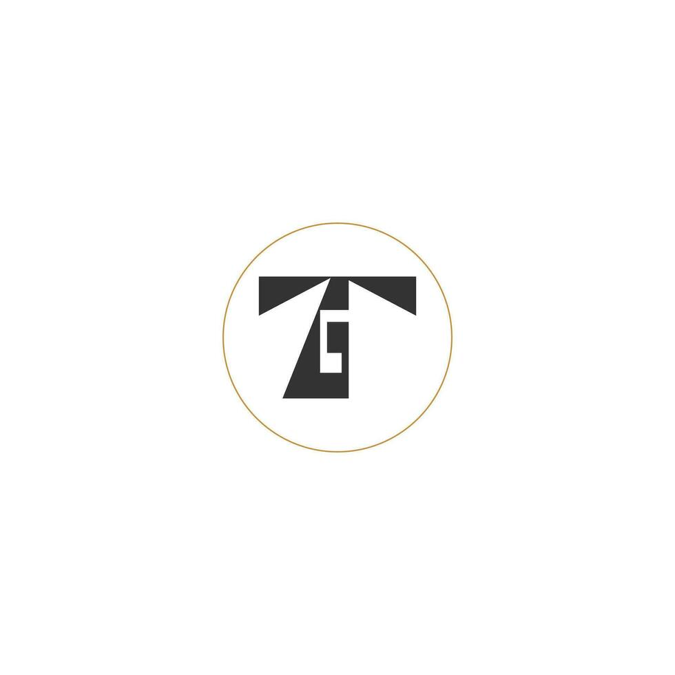 Alphabet letters Initials Monogram logo GT, TG, G and T vector