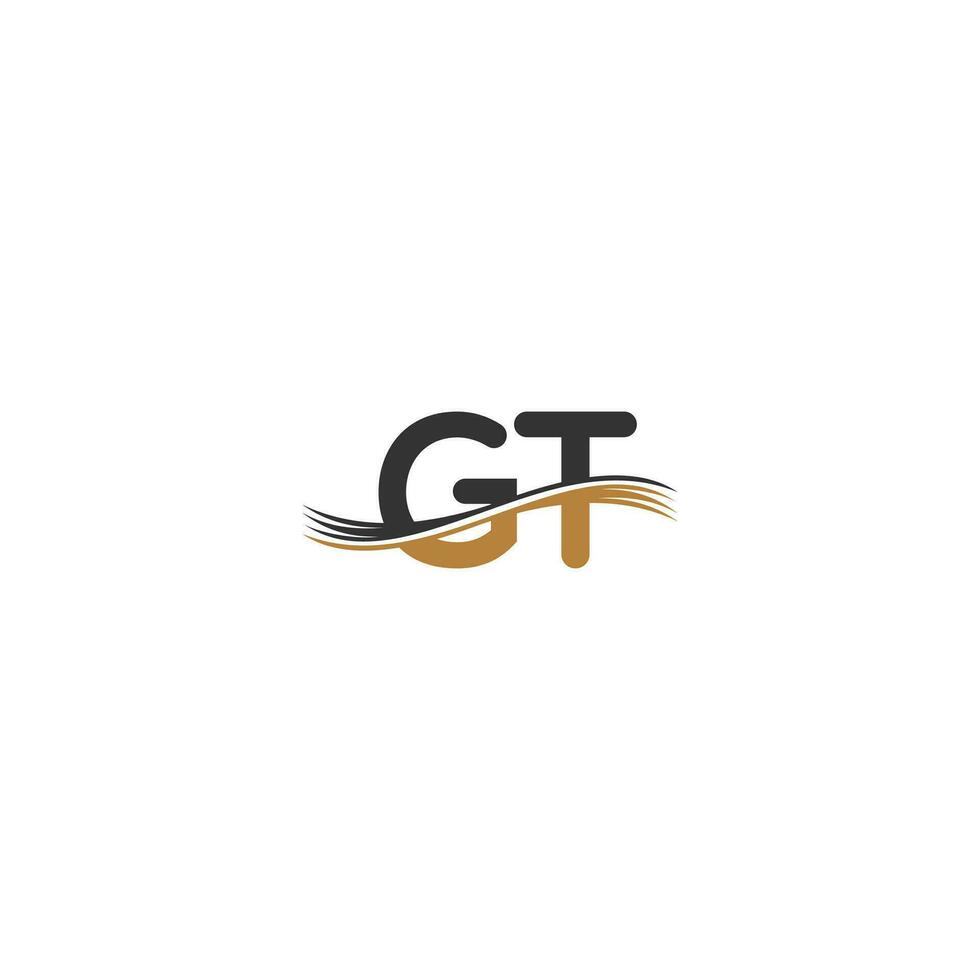 Alphabet letters Initials Monogram logo GT, TG, G and T vector