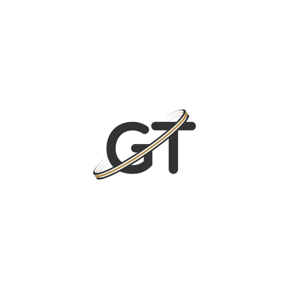 Alphabet letters Initials Monogram logo GT, TG, G and T vector