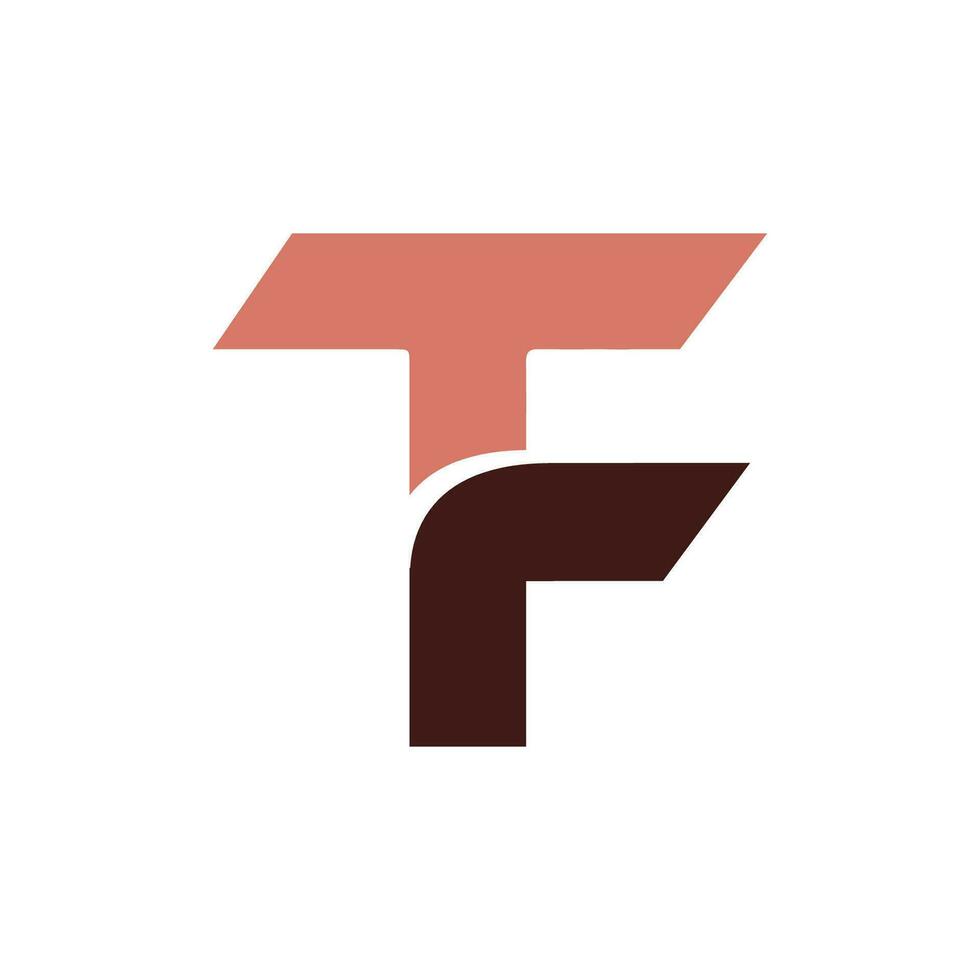 Initial letter tf logo or ft logo vector design template
