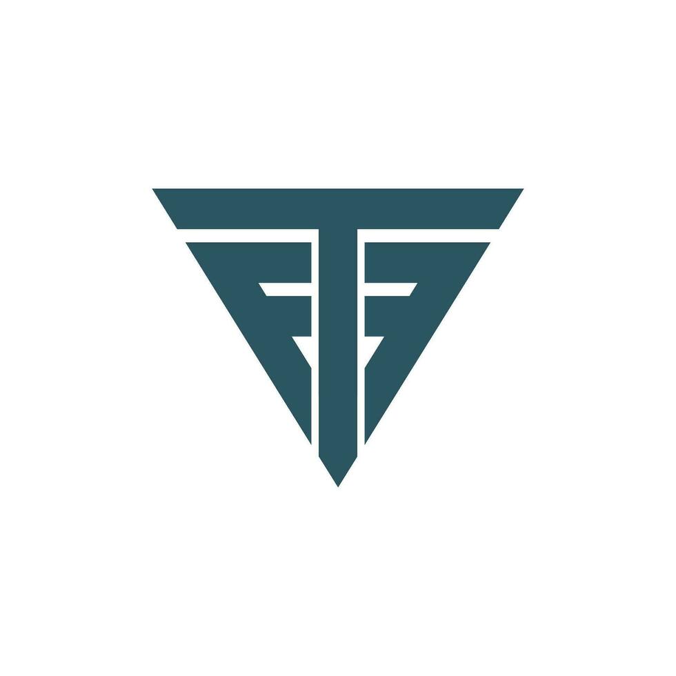 Initial letter tf logo or ft logo vector design template