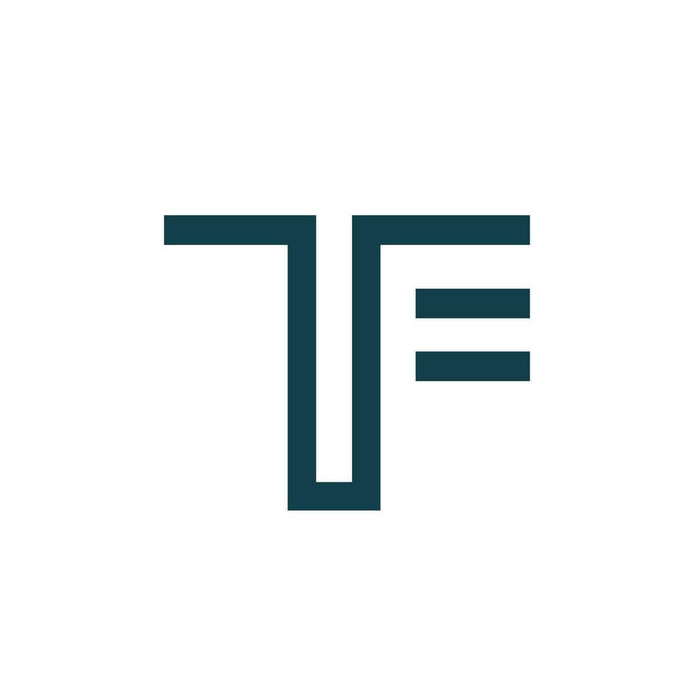 inicial letra tf logo o pie logo vector diseño modelo