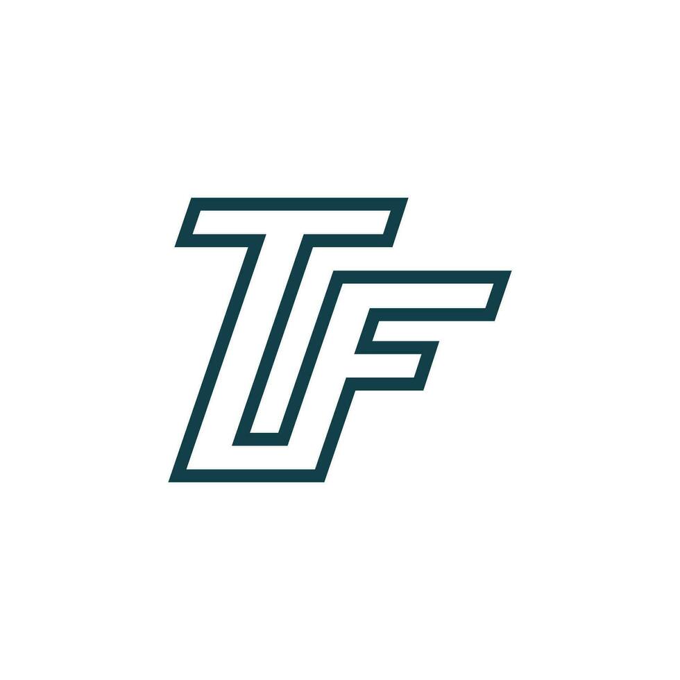 Initial letter tf logo or ft logo vector design template