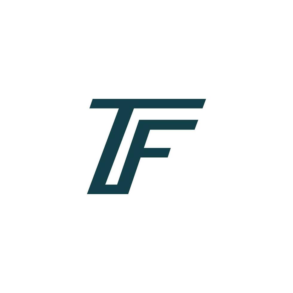 Initial letter tf logo or ft logo vector design template