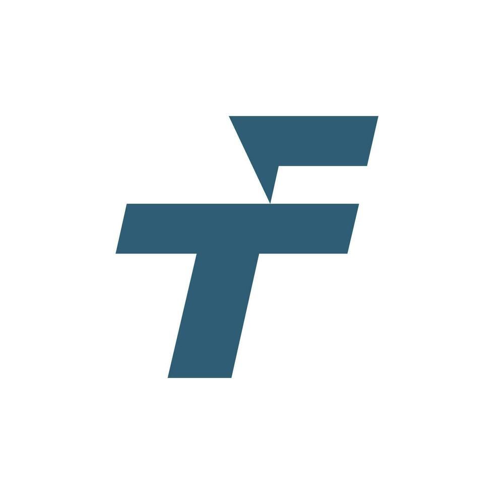 Initial letter tf logo or ft logo vector design template
