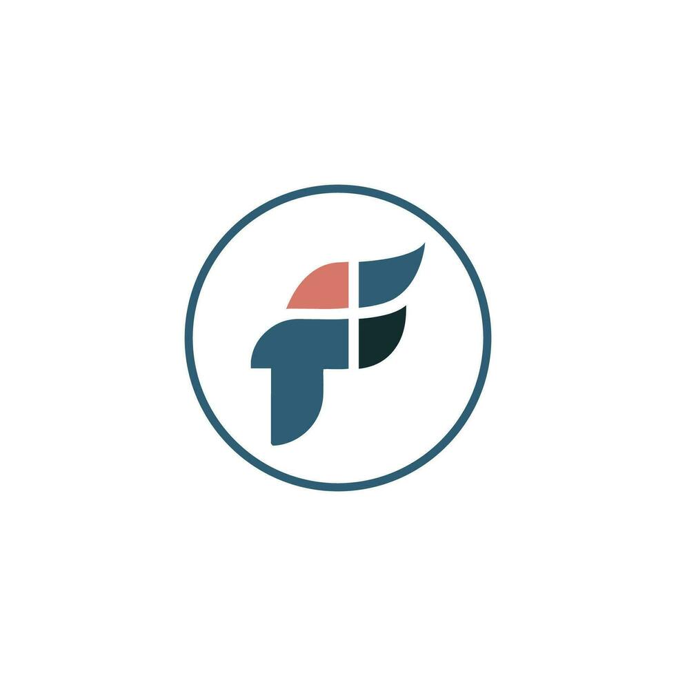 Initial letter tf logo or ft logo vector design template