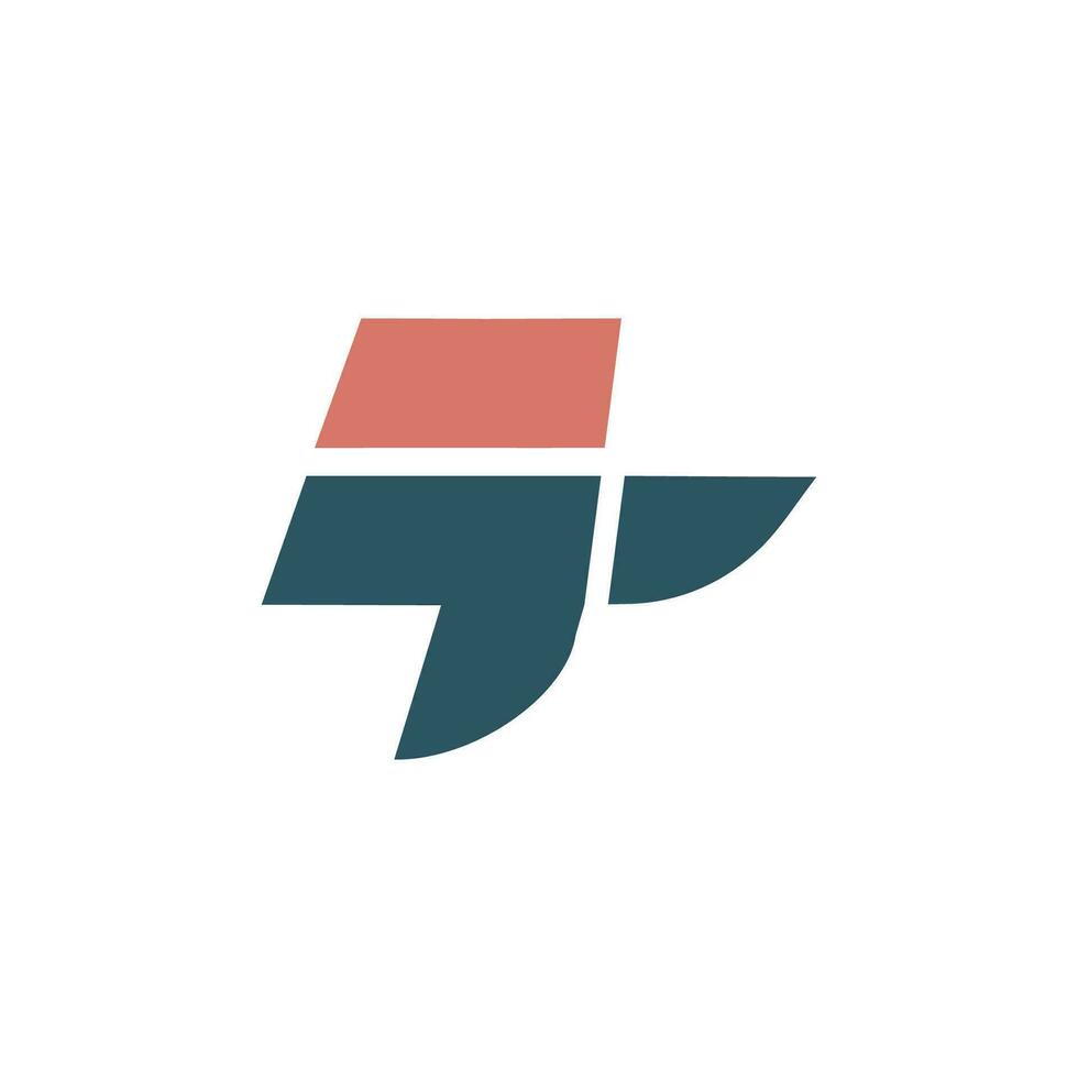 Initial letter tf logo or ft logo vector design template