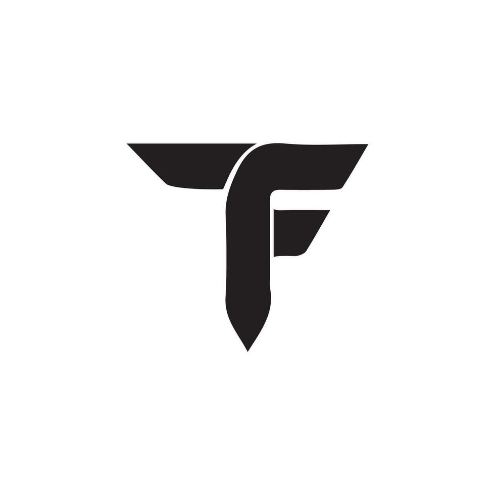 Initial letter tf logo or ft logo vector design template