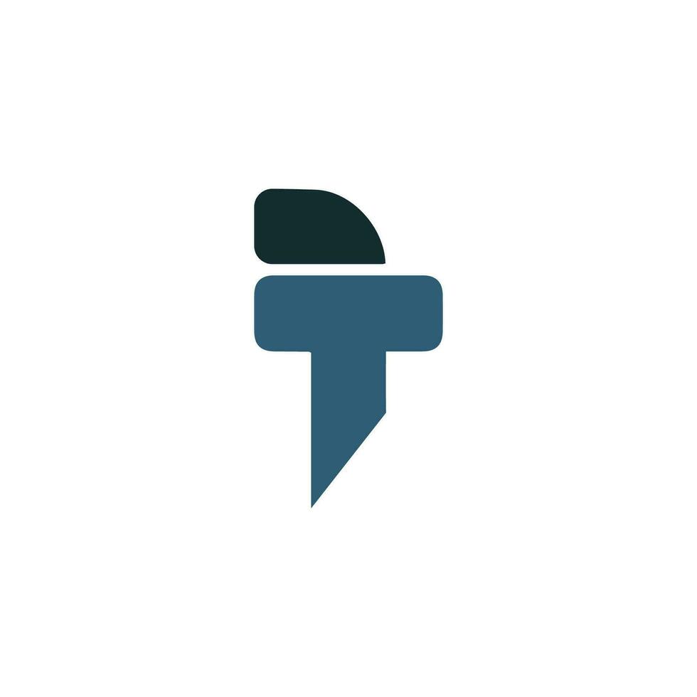 Initial letter tf logo or ft logo vector design template