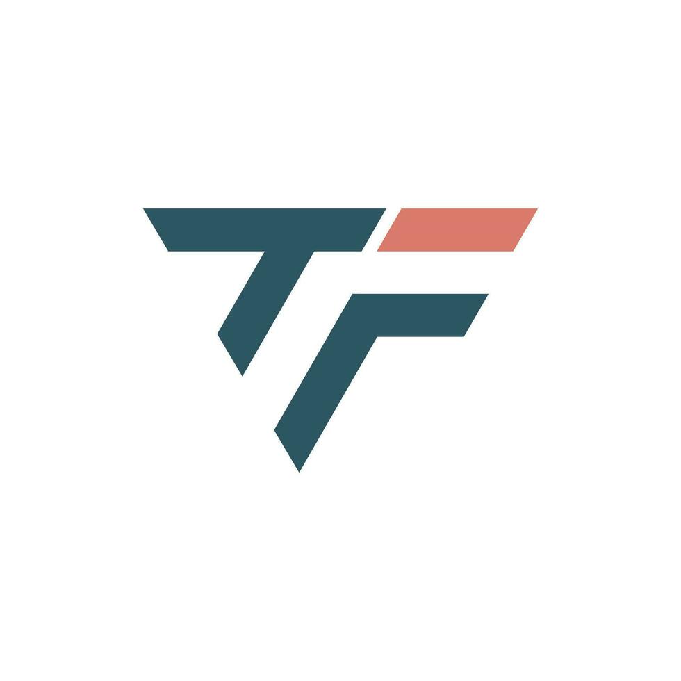 Initial letter tf logo or ft logo vector design template
