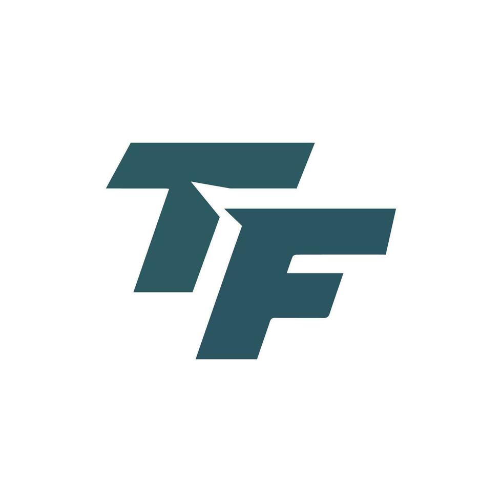 Initial letter tf logo or ft logo vector design template