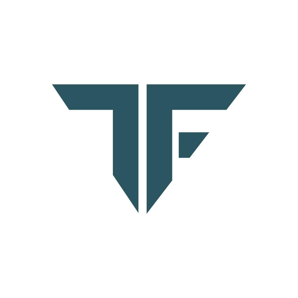 Initial letter tf logo or ft logo vector design template