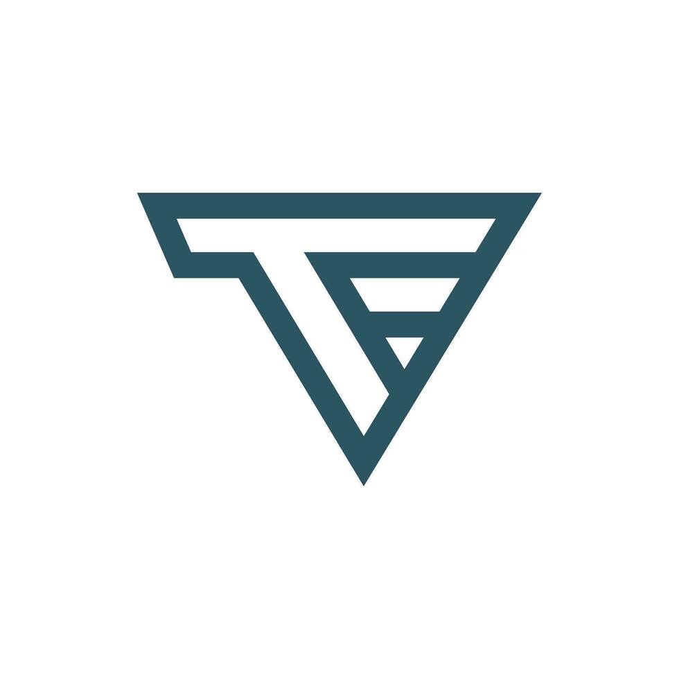 Initial letter tf logo or ft logo vector design template