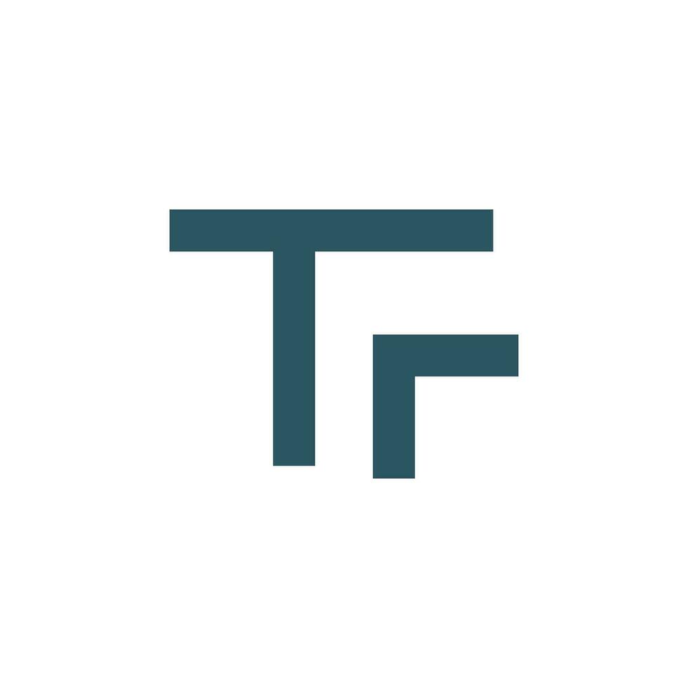 inicial letra tf logo o pie logo vector diseño modelo