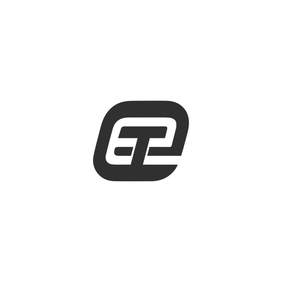 ET, TE, E AND T Abstract initial monogram letter alphabet logo design vector