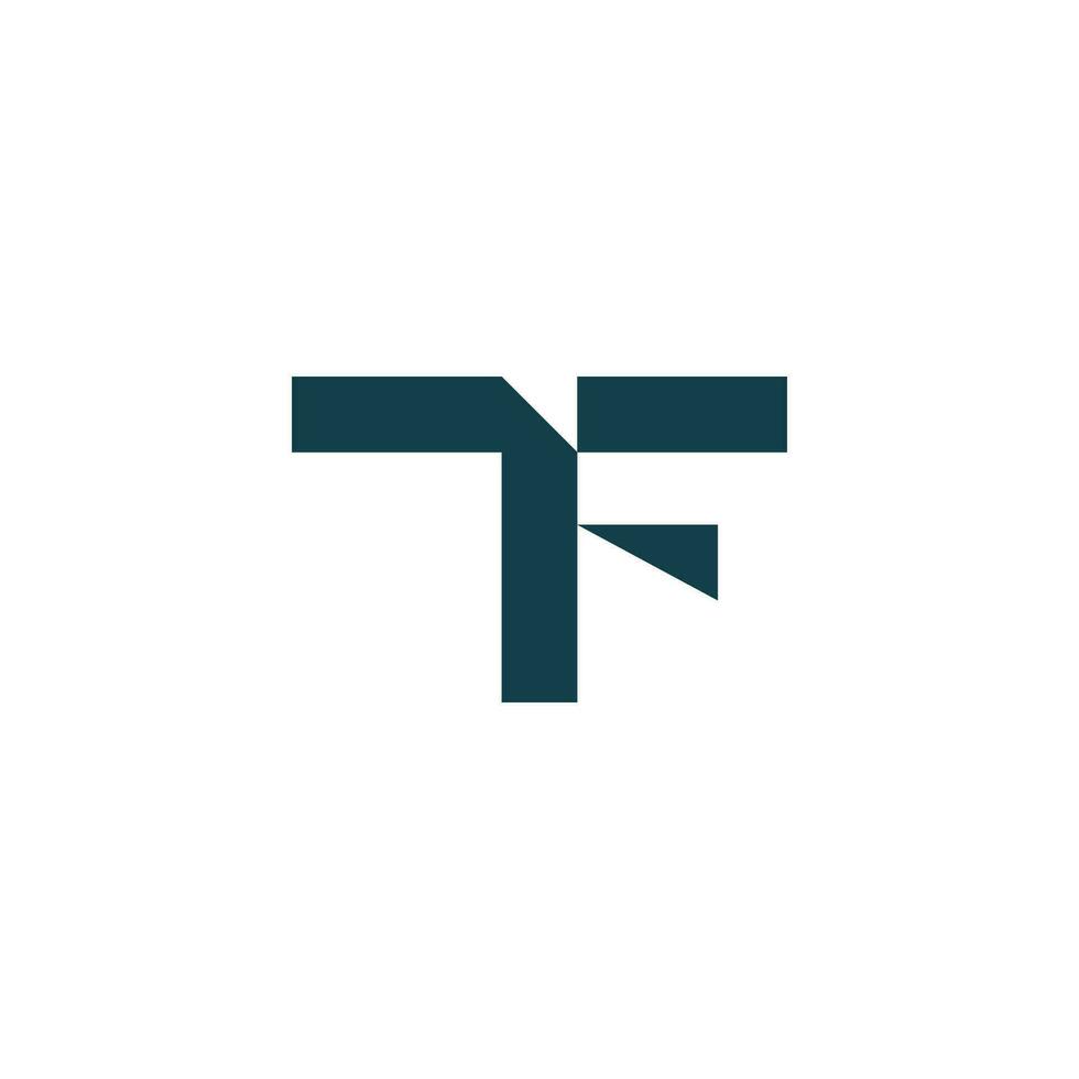 Initial letter tf logo or ft logo vector design template