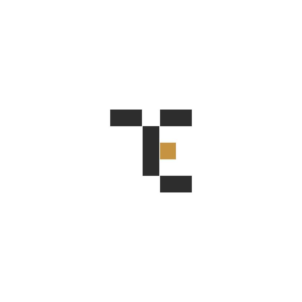 ET, TE, E AND T Abstract initial monogram letter alphabet logo design vector
