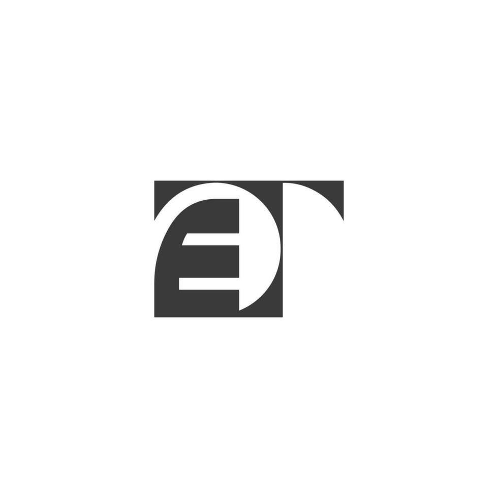 ET, TE, E AND T Abstract initial monogram letter alphabet logo design vector