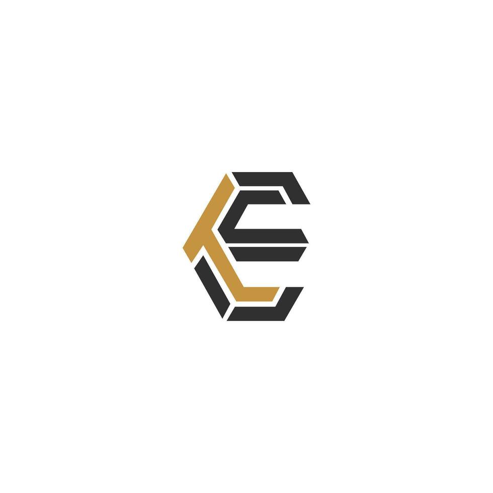 ET, TE, E AND T Abstract initial monogram letter alphabet logo design vector
