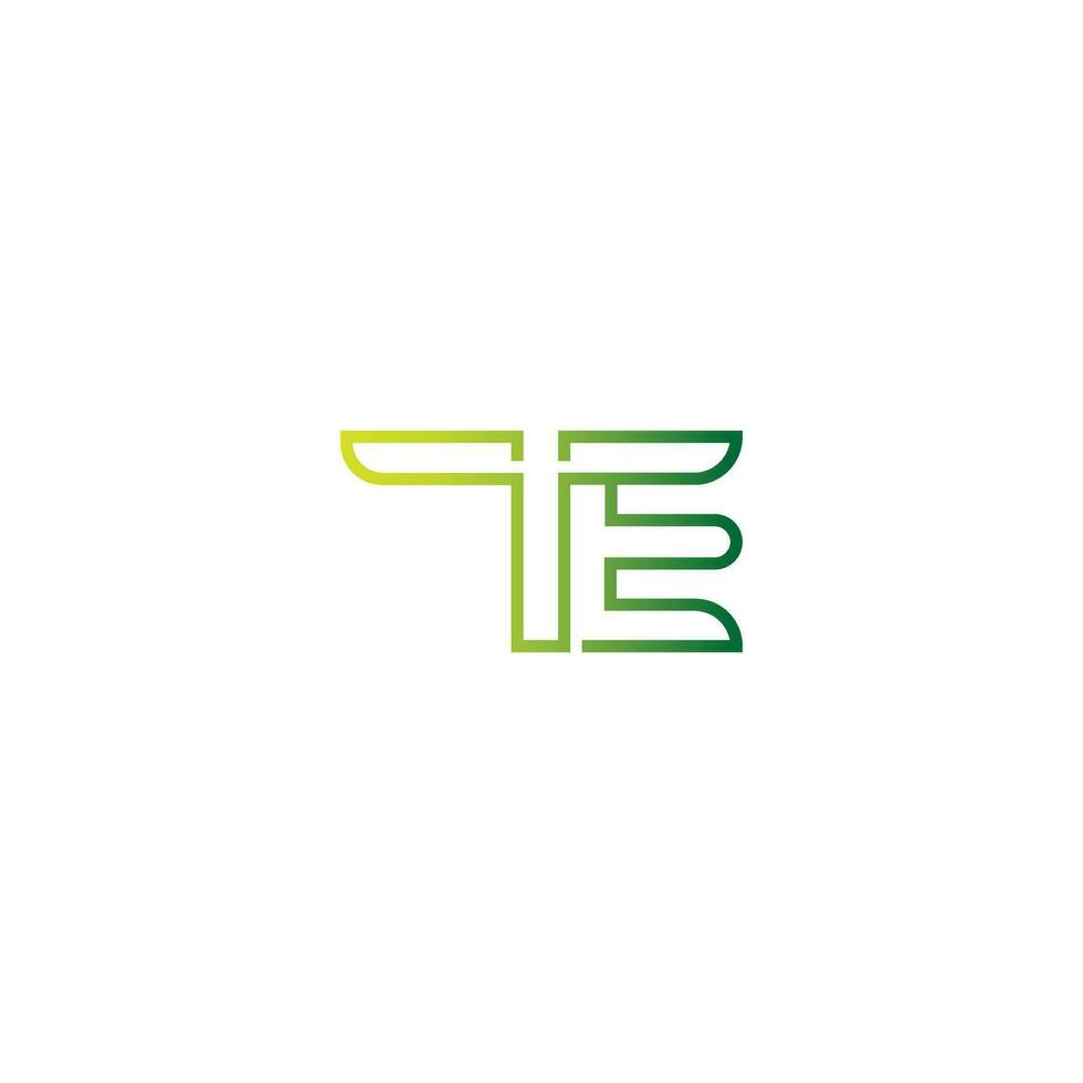 ET, TE, E AND T Abstract initial monogram letter alphabet logo design vector