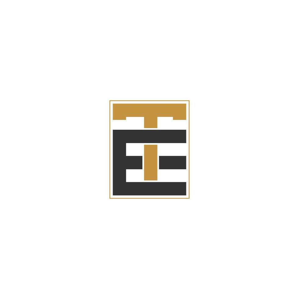 ET, TE, E AND T Abstract initial monogram letter alphabet logo design vector