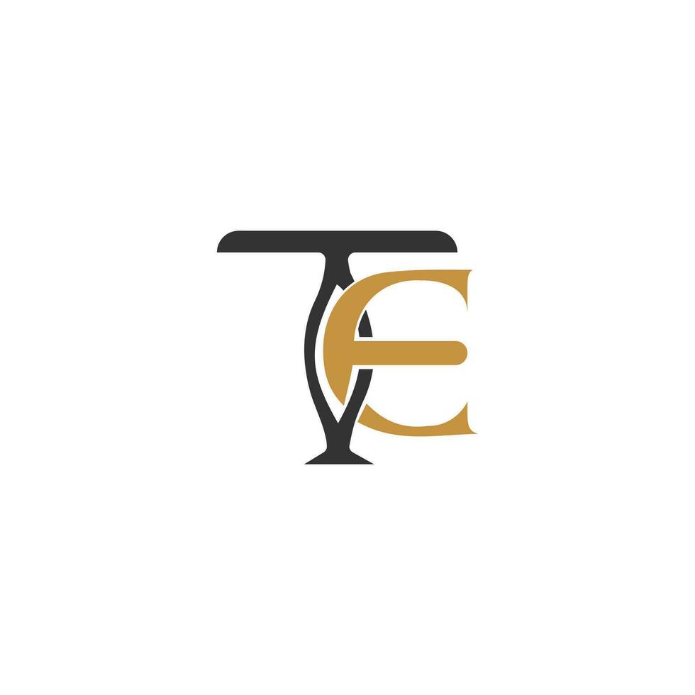ET, TE, E AND T Abstract initial monogram letter alphabet logo design vector
